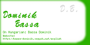 dominik bassa business card